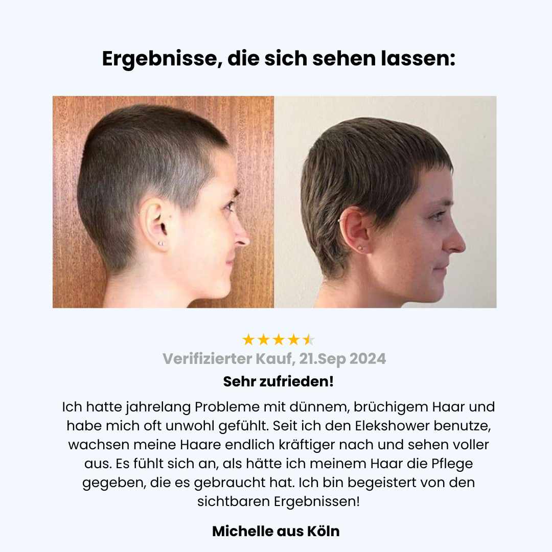 Elekshower Vitamin-C Duschkopf filtert Chlor & Kalk für weiches Duschwasser